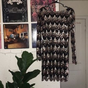 Scallop Sequin Dress